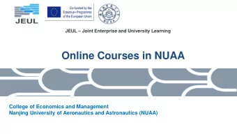 Online Courses in NUAA  College of Economics and Management  Nanjing University of Aeronautics and