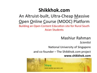 How  to  change  the  world  with  li5le  investment?    Low-income