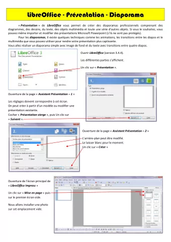 LibreOffice - Prsentation - Diaporama  Prsentation  de LibreOffice vous permet de crer