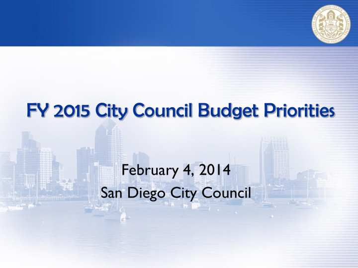 fy 2015 city council budget priorities