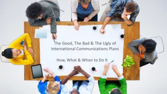 International Communications Plans  How, What &amp; When to Do It  PRESENTERS  Beth Riley  Don