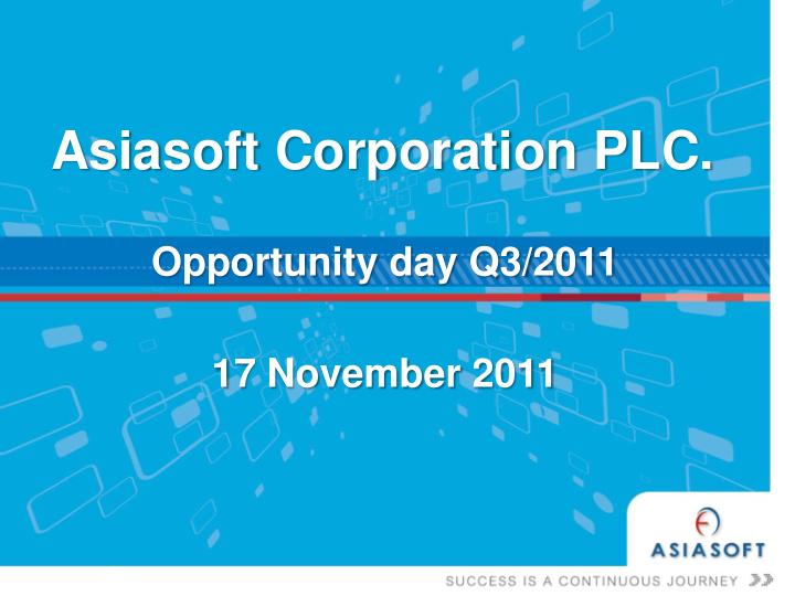 asiasoft corporation plc