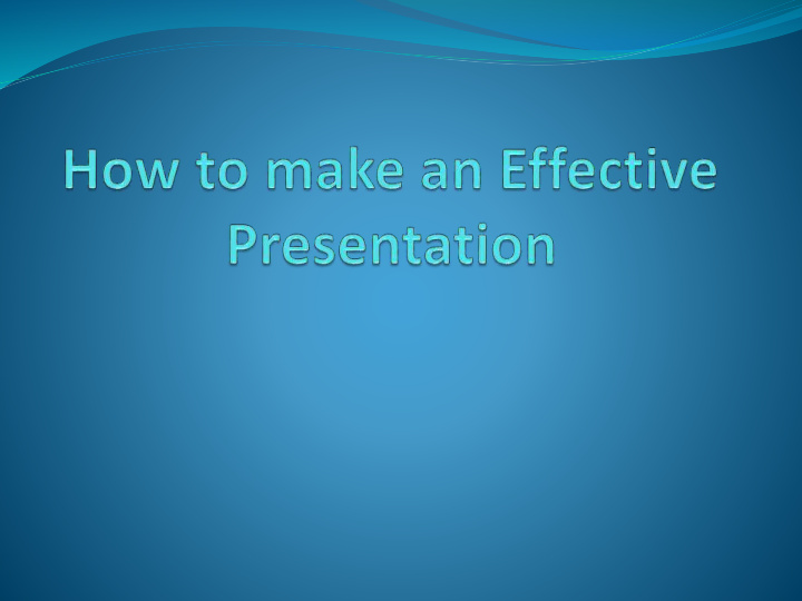 what is presentation