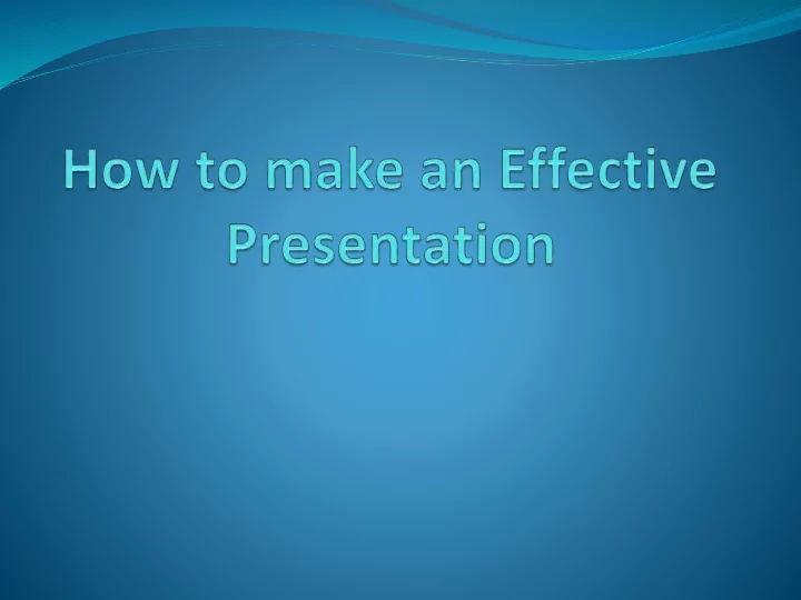 what is presentation