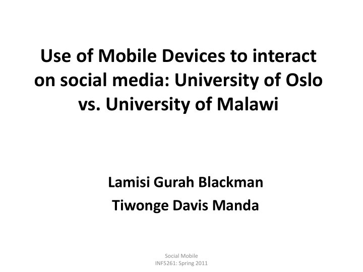 use of mobile devices to interact on social media