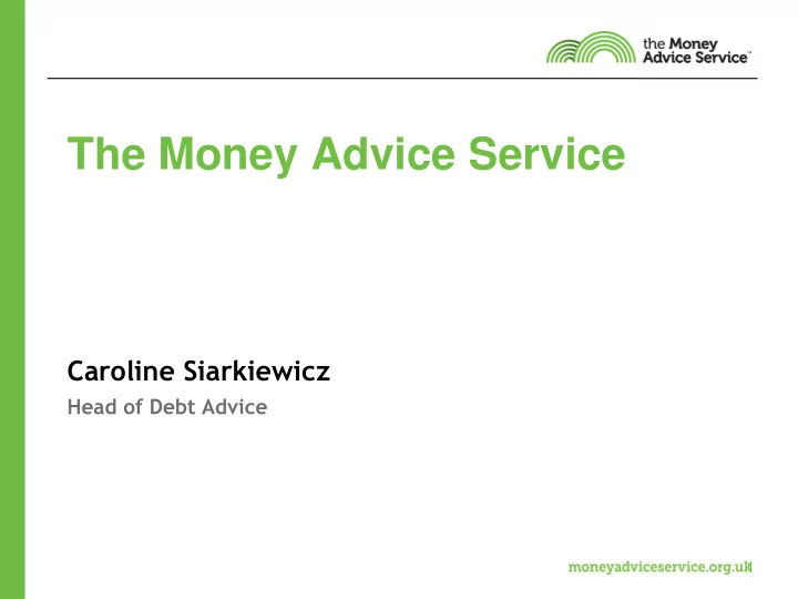 the money advice service