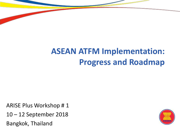 asean atfm implementation progress and roadmap
