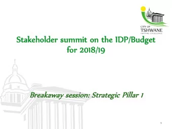 Br  Brea  eakaw  kaway  ay se  sess  ssion:  ion: St  Stra  rategi  tegic  c Pil  illar  lar 1  1