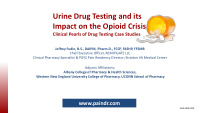 urine drug testing and its impact on the opioid crisis