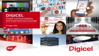 2 nd August, 2016  BACKGROUND  Digicel  CCA &amp; South Pacific  14m customers in 32 markets