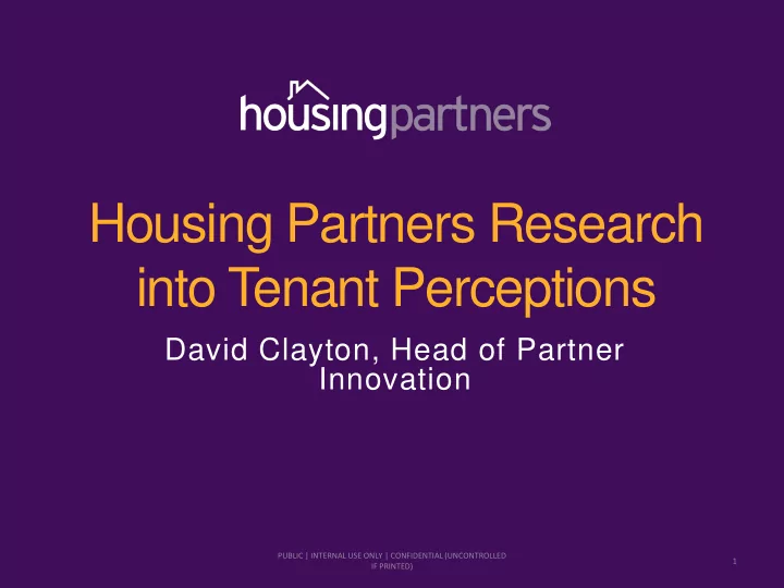 housing partners research
