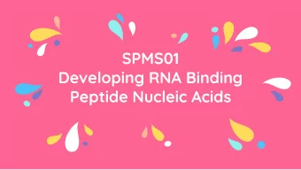 SPMS01  Developing RNA Binding  Peptide Nucleic Acids  Contents  1. Introduction of the background
