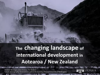 power in the north  What does the recent restructuring of NZ ODA reveal about  power and