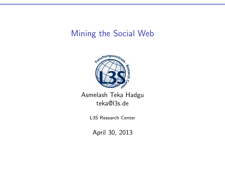 mining the social web