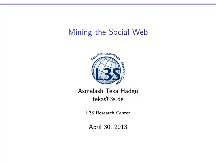 mining the social web