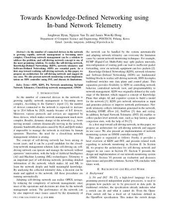 Towards Knowledge-Defined Networking using  In-band Network Telemetry  Jonghwan Hyun, Nguyen Van Tu