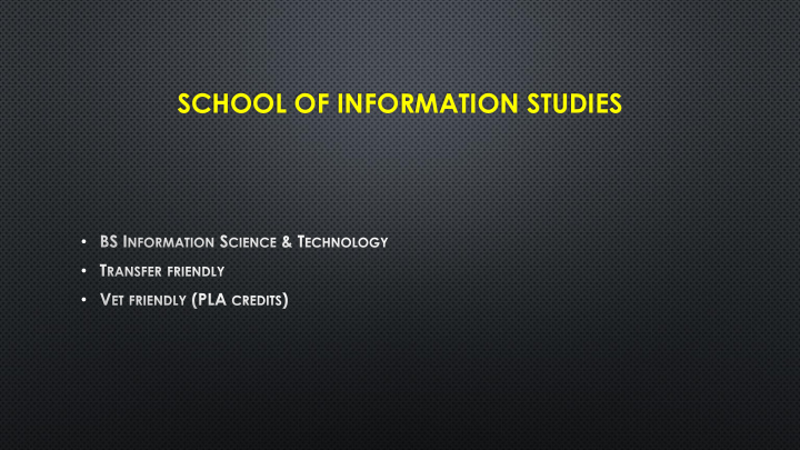 school of information studies