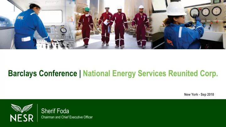 barclays conference national energy services reunited corp