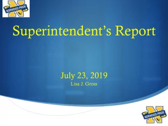 Superintendents Report  July 23, 2019  Lisa J. Gross  S  NPS HIB Grades under  the Anti-Bullying
