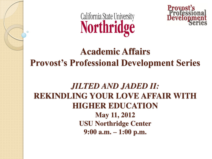 academic affairs provost s professional development