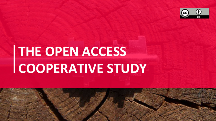 the open access cooperative study about me