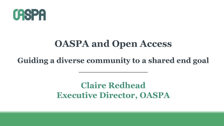oaspa and open access