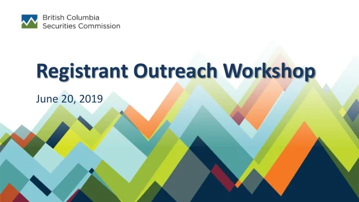 registrant outreach workshop