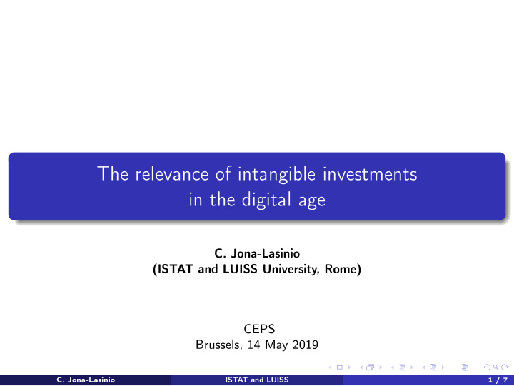 the relevance of intangible investments in the digital age