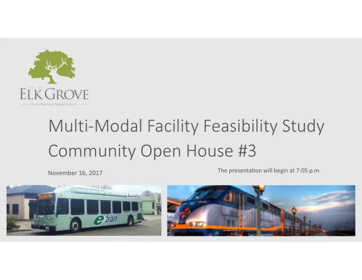 multi modal facility feasibility study community open