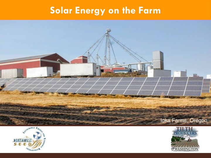 solar energy on the farm