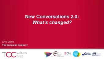 Whats changed?  Chris Clarke  The Campaign Company  The original guide  Released at the start