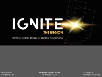 Heather Ennis  Northwest Indiana Forum  219.763.6303  President &amp; CEO  November 1, 2019