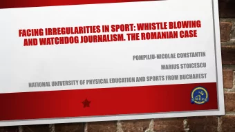 PURPOSE OF THE STUDY  Journalists  methods  Identify  Discover  Reveal  Harmful  Corruption  Doping