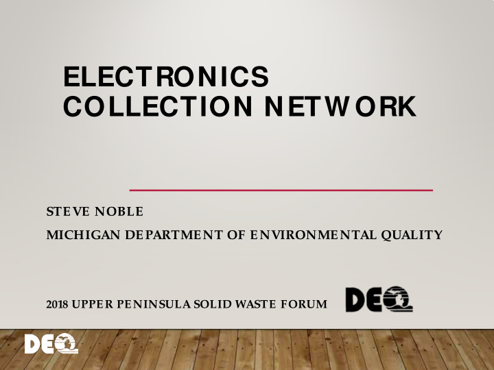 electronics collection netw ork