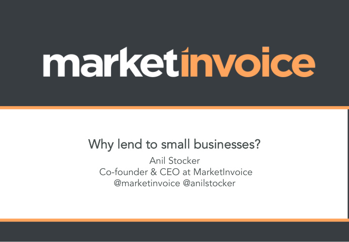 why lend to small businesses why lend to small businesses