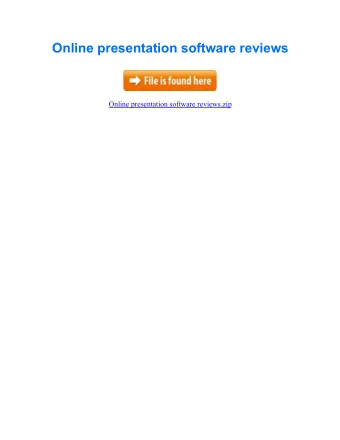 Online presentation software reviews  Online presentation software reviews.zip  18/02/2014  Top