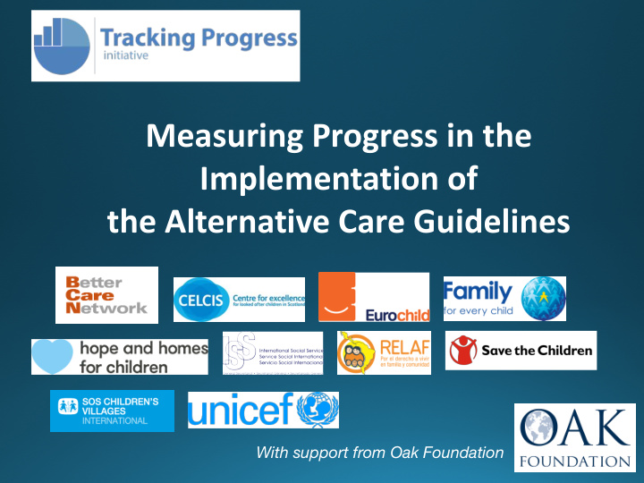 measuring progress in the implementation of the