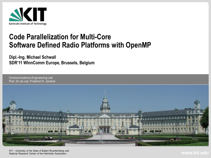 code parallelization for multi core