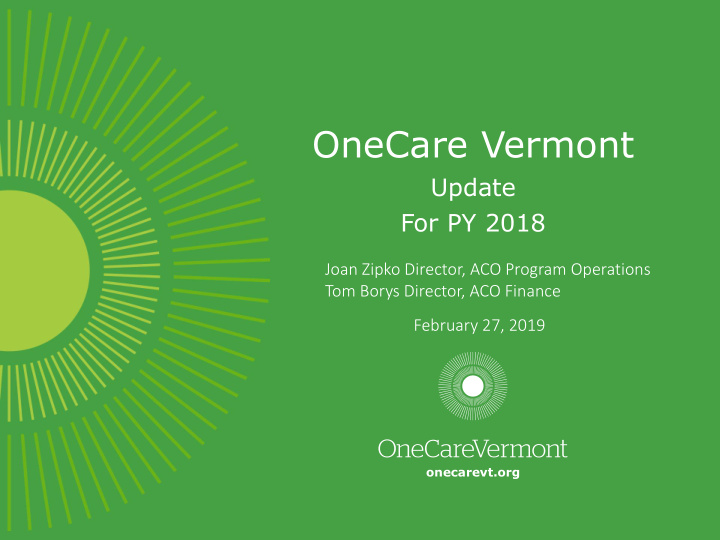 onecare vermont