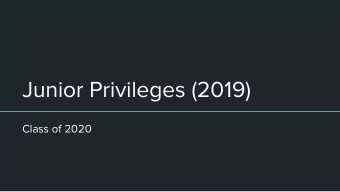 Junior Privileges (2019)  Class of 2020  Framingham High School Current Schedule:  First Period
