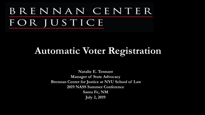 automatic voter registration