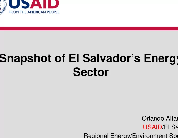 snapshot of el salvador s energy sector