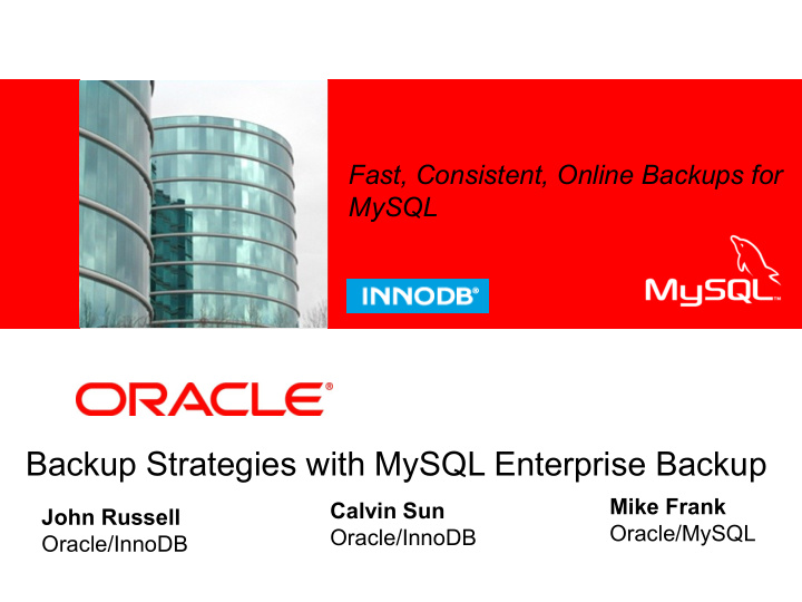 backup strategies with mysql enterprise backup