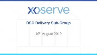 DSC Delivery Sub-Group 19 th August 2019  Agenda (1)  Item  Title  Document Ref  Lead  Action