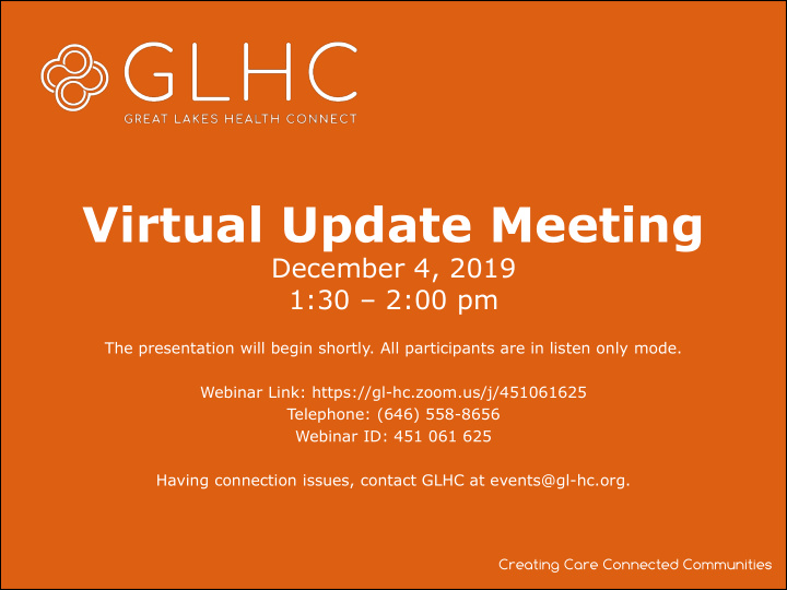 virtual update meeting