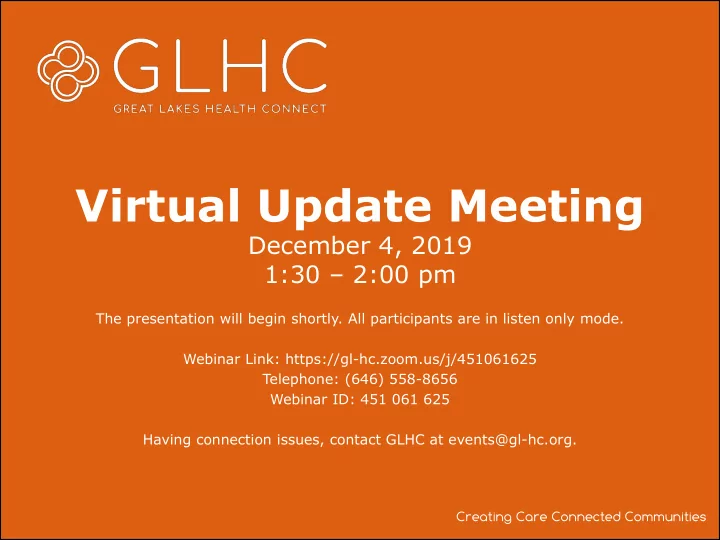 virtual update meeting
