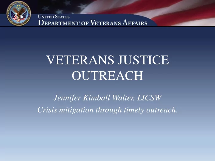 veterans justice outreach
