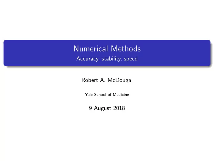 numerical methods