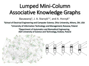 Lumped Min  ini-Column  Associative Knowledge Graphs Basawaraj 1 , J. A. Starzyk 1,2 , and A.
