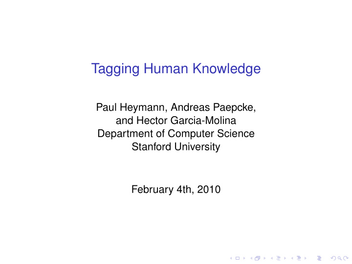 tagging human knowledge